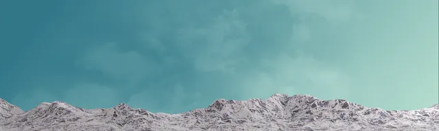 Snowy mountain panorama. An early 3D study.