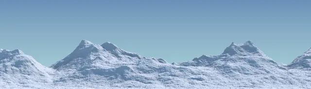 Snow terrain study. An early 3D study.